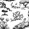 Sketches of Nature - Sumi ink with brush